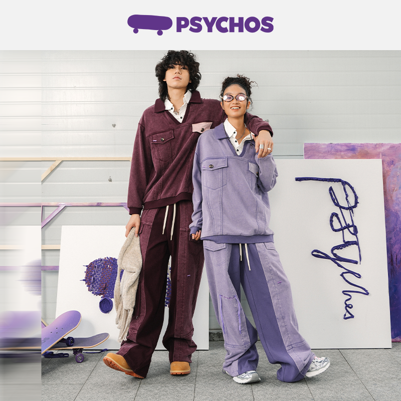 PSYCHOS一键叠穿假两件卫衣