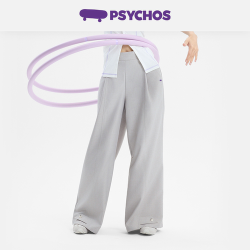 PSYCHOS微醺竹节直筒宽松阔腿裤