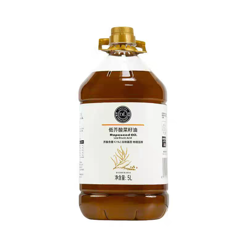 DL/胖东来代购DL低芥酸菜籽油1.8L5L升压榨一级正品保证食用油