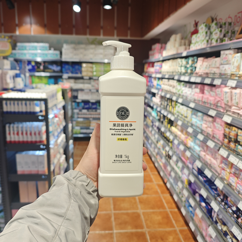 许昌胖东来DL果蔬餐具洗洁精柠檬西柚绿茶味1kg天使城时代