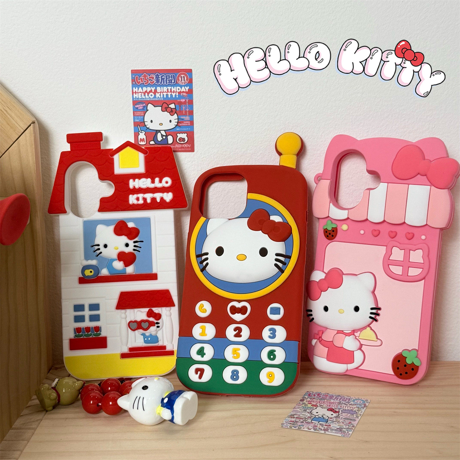 乐乐心愿屋 古早Kitty复古可爱Hello适用iPhone16promax手机保护壳挂件苹果1543软矽胶套防摔日本礼物童趣柔
