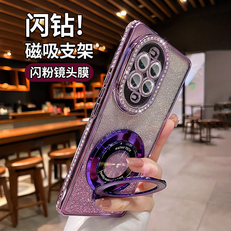 水钻支架适用华为nova13手机壳nova12pro新款nova14带镜头膜全包nova11高级小众活力版ultra外壳硅胶防摔女套