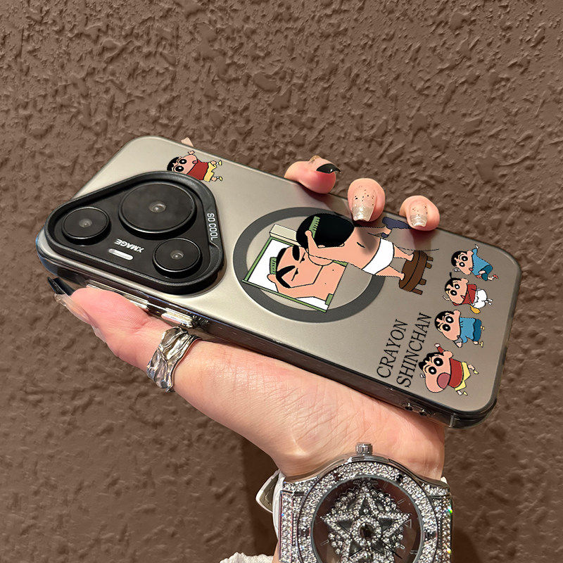 魔蚕适用华为pura70Pro手机壳新款吹头发小新p70系列磁吸充电p60art镜头全包p50防摔p40por+外壳ultra高级感u