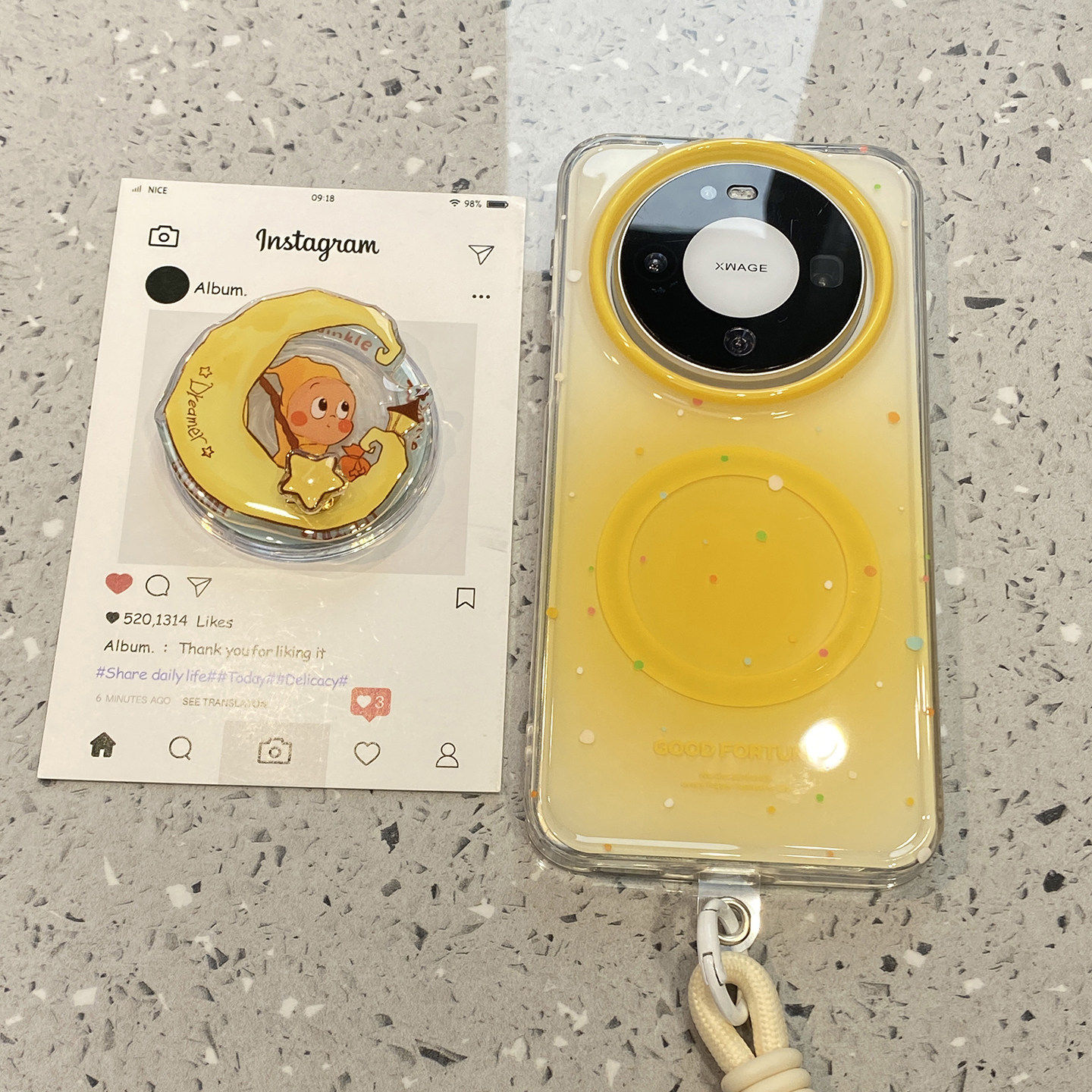 可爱星星人磁吸支架适用华为mate80promax手机保护壳mate70pro带挂绳mate60新款p80外壳pura70超好看巨好看不