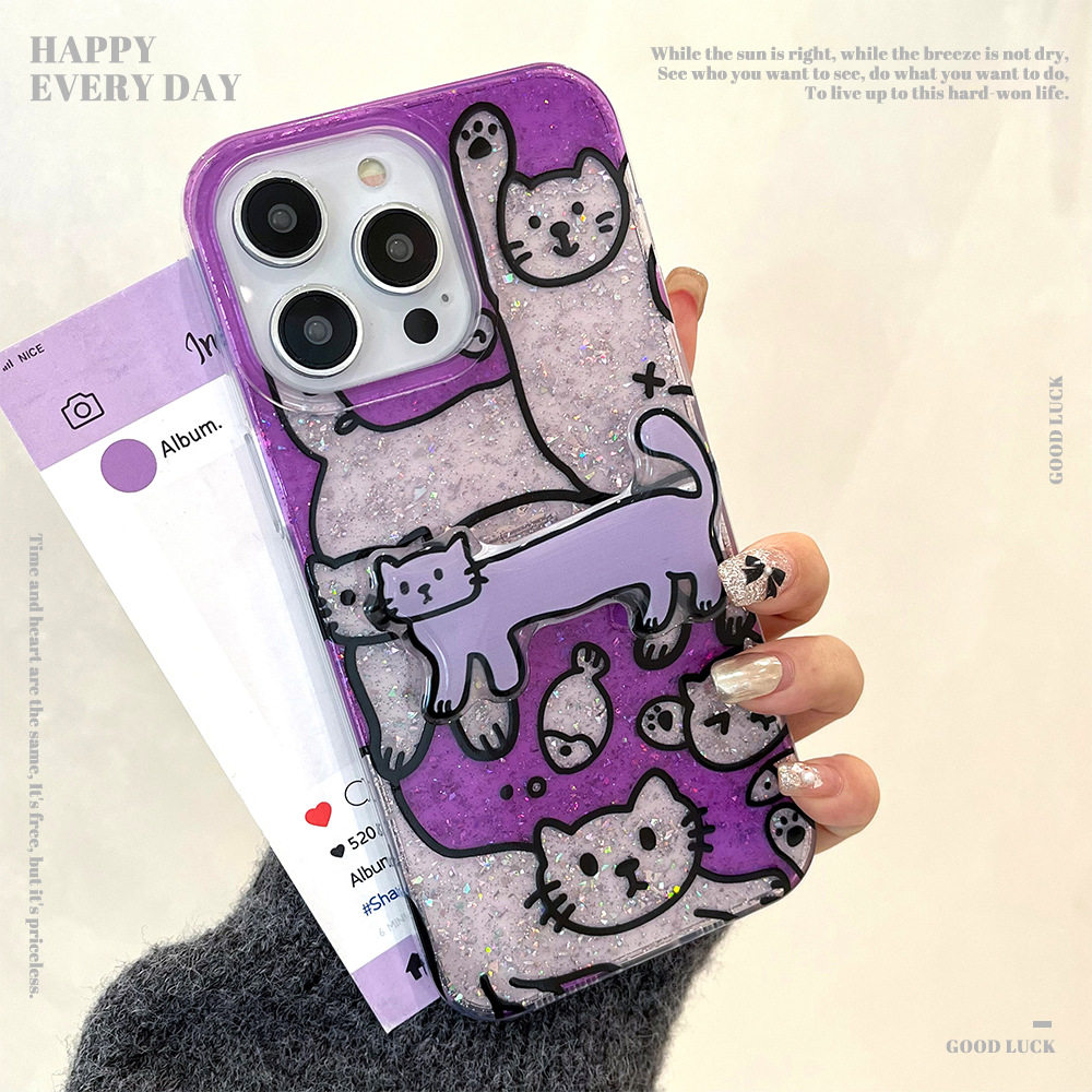可爱猫咪支架适用苹果16p