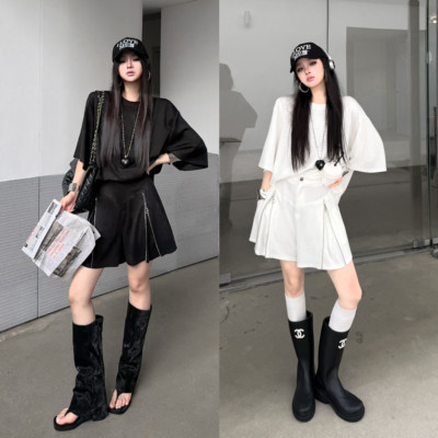 Blackgirl休闲宽松T恤短裤套装