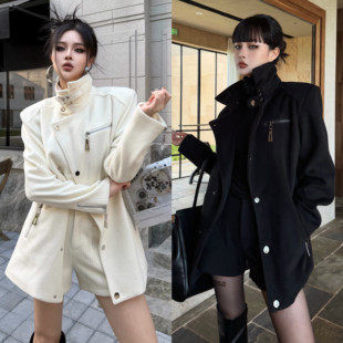 套装 Blackgirl 女 外套时髦收腰显瘦短裤 工装 美貌霸凌 立领西装