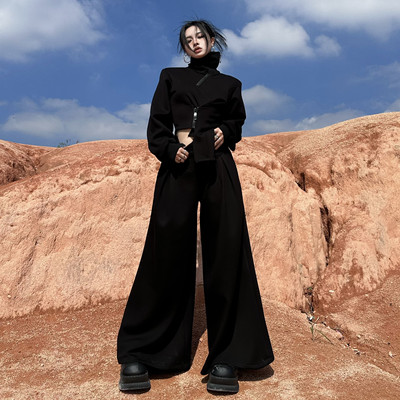 Blackgirl黑色高级设计感套装裙