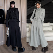 原创设计半裙套装 Blackgirl 松弛假日 女秋冬高级气质休闲显瘦