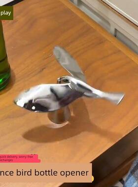 平衡鸟开瓶器创意平衡鹰玻璃杯装饰饰品锌合金悬吊鸟啤酒开瓶器