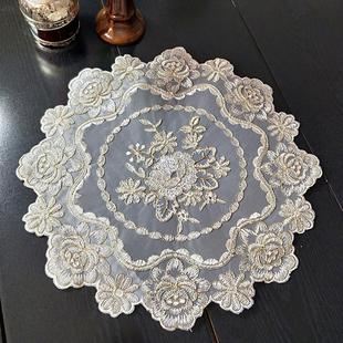 蕾丝餐垫茶盘茶具花瓶实木家具防滑垫多功能盖巾防尘布饰品巾 新款