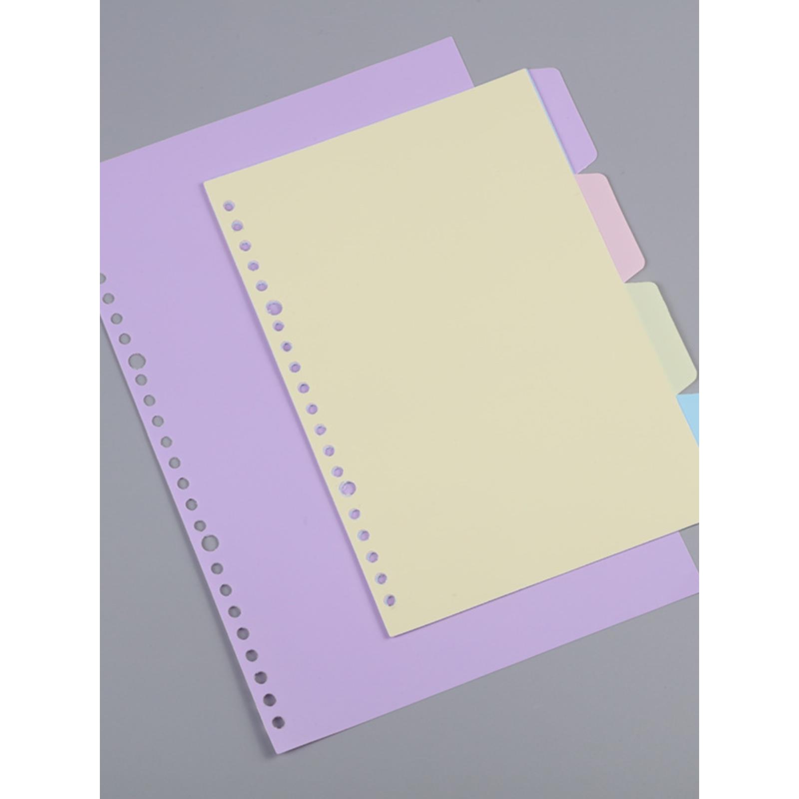 塑料索引分隔页26孔B5活页分页纸A5笔记本学生分类卡彩色PP标签页