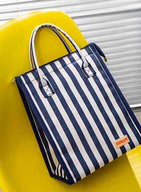 饭盒包袋牛津布手提拉炼保温包加厚铝箔防水大容量手拎带饭便当包