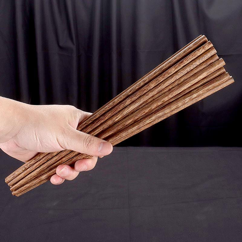 防滑木筷子加长30CM火锅筷炸油条筷子餐厅厨房家用鸡翅木长筷子