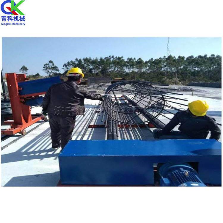 半自动圆形钢筋笼滚笼机高层建筑圆笼绕筋机米钢筋笼成型机