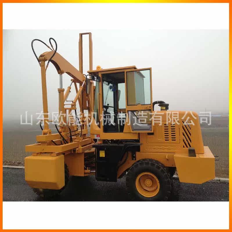 公路护栏打桩机 波形板护栏打桩机 打桩钻孔一体设备