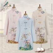 高端女全套真丝寿服老人去世丧葬棉服现代对襟大寿送终老衣七件套