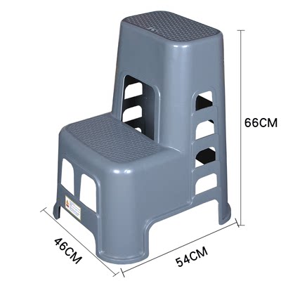 两用梯椅家用室内登高爬梯踏步2级楼梯椅加厚塑料登高凳子防滑