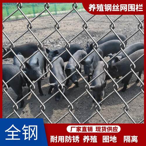 2.8粗热镀锌围栏网鸡狗牛羊养殖网勾花网钢丝网户外防锈防护网