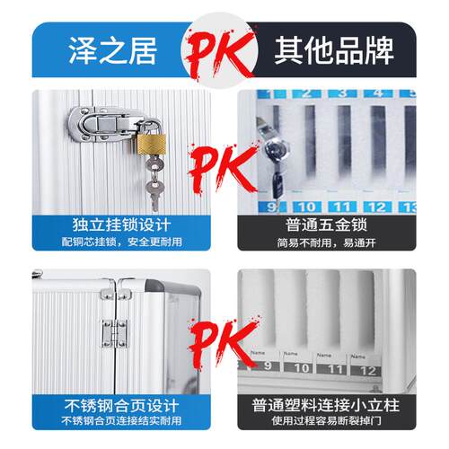 ll手机保管箱手机柜存放柜班级员工挂墙带锁透明手机收纳箱收纳盒