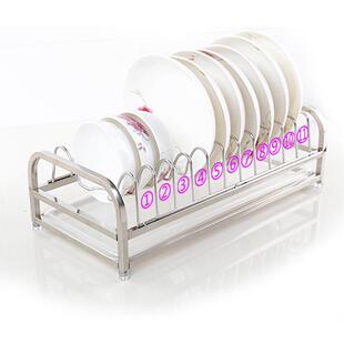 304不锈钢碗碟架厨房晾单层架餐具沥水收纳放家用洗盘子碗置物架