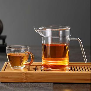 单壶红茶泡茶器家用小号茶水分离办公室透明简约冲 功夫茶具套装