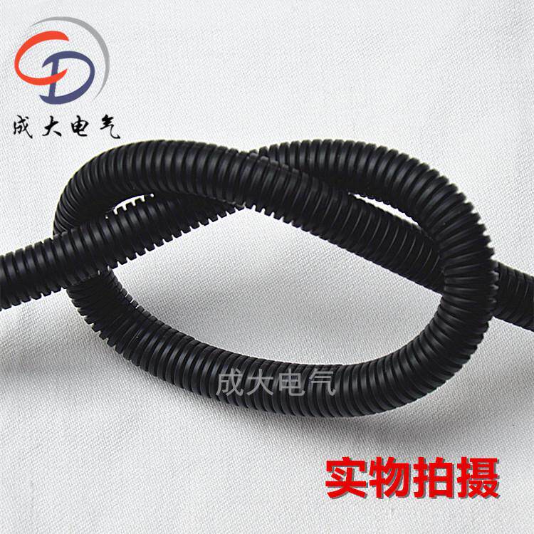 加厚PP阻燃塑料波纹管汽车电线保护套管塑料黑色阻燃穿线软管包邮