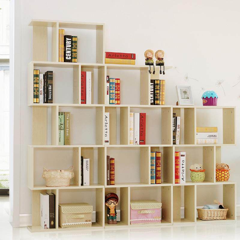 简易书架置物架书柜自由组合桌上简约物储柜子小隔断收纳书架儿童