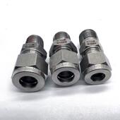 转接头 316L不锈钢直通NPT1 8外螺纹转卡套 变径MC4 10mm