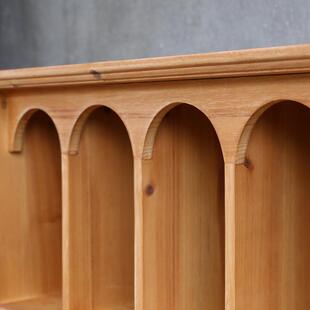 叁杉家居罗马拱门书桌抽屉收纳柜桌上杯子文具复古木质置物架桌面