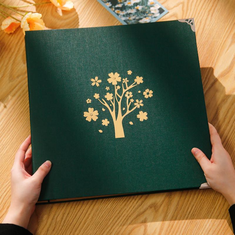 手工自粘贴式覆膜相册本大容量宝宝纪念册diy家庭照片收纳影集簿