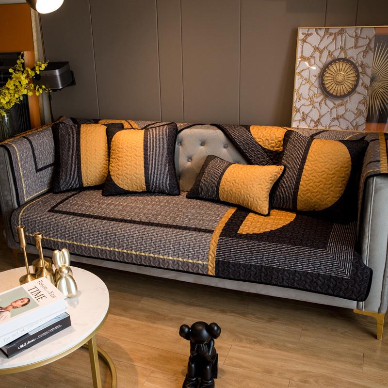 北欧现代四季通用沙发垫防滑时尚简约轻奢坐垫客厅沙发巾套罩定做