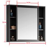 浴室镜柜卫生间镜子带置物架推拉镜挂墙式 单独储物洗漱厕所洗新品