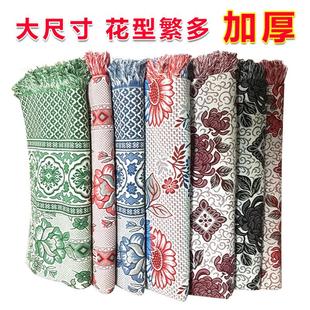 老式纯棉线毯夏季床单加厚防滑双人单件沙发毯老粗布美式