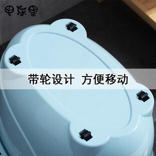 甲东里家用带滑轮加厚拖地拖把桶挤水桶墩布单桶塑料拧水地拖桶