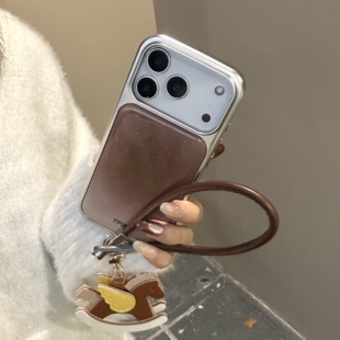 晕染渐变天使小飞马吊坠手绳适用iPhone17promax手机壳16苹果2026新年爆款15女纯色滴胶拼接硅胶14单色高级pm