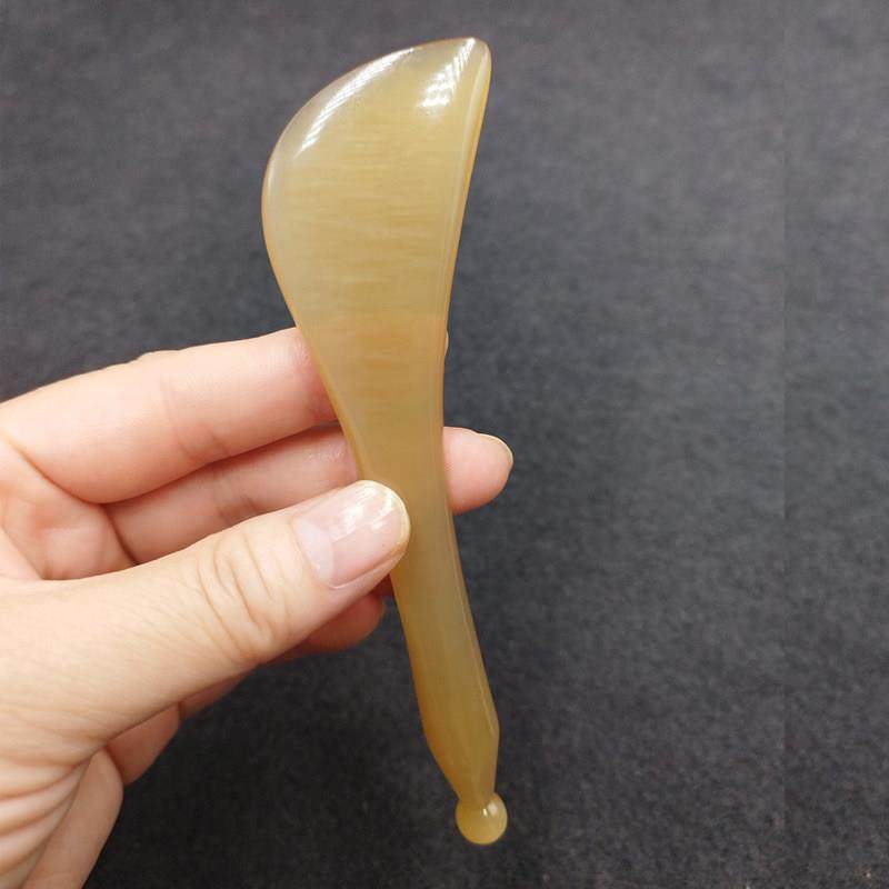 白牛角刮痧板美容棒加厚加大眼部专用拨筋棒