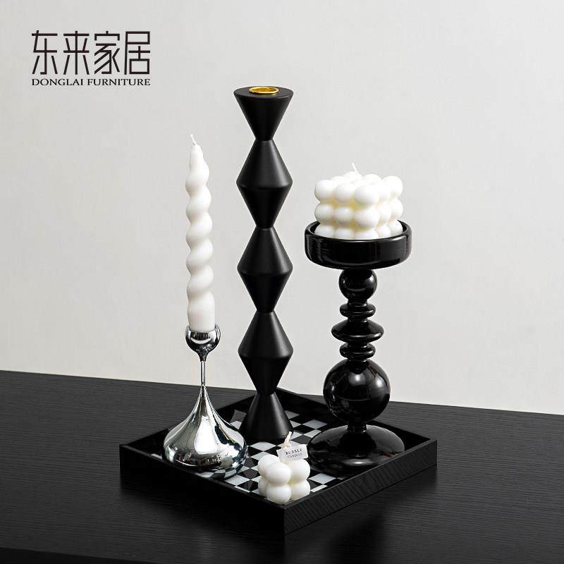 中古风轻奢烛台香薰摆件高级感餐桌托 托盘蜡烛组合洗手间法式装,家居饰品,装饰摆件,淘宝优惠券,粉丝福利购,淘宝优惠卷