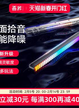 VFZ拾音灯双面氛围灯车载音响音乐幻彩声控节奏灯电脑桌面氛围灯