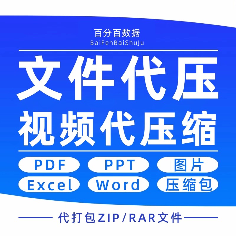 pdf文件压缩文档zip/ppt/word/标书作品集文件缩减大小高清无损包