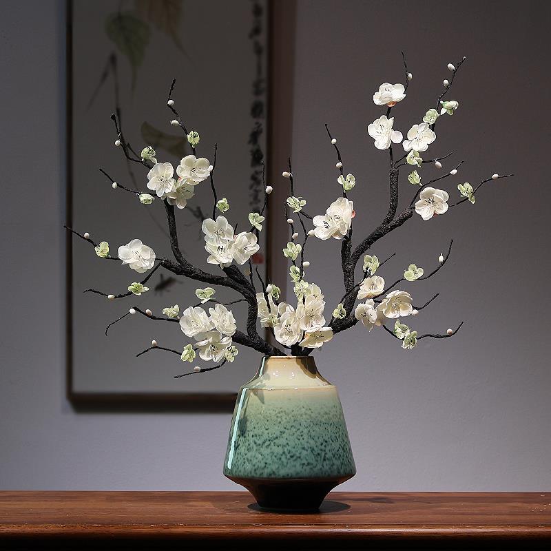 景德镇现代新中式陶瓷花瓶禅意客厅玄关电视柜博古架家居饰品摆饰