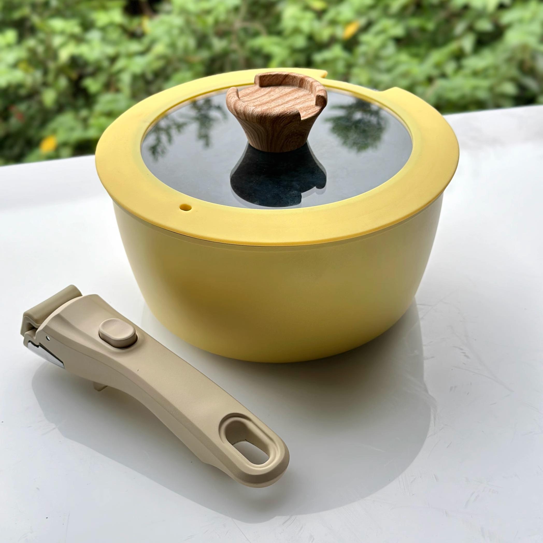 可拆卸不粘锅 平底锅煎锅奶锅家用露营烤盘