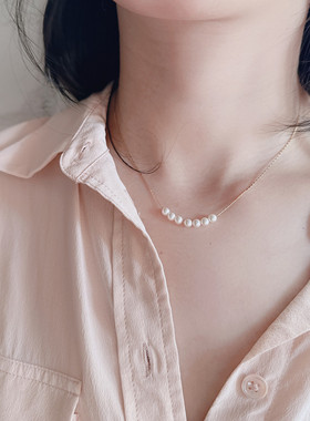 人造珍珠细链镀金镀银气质百搭女
