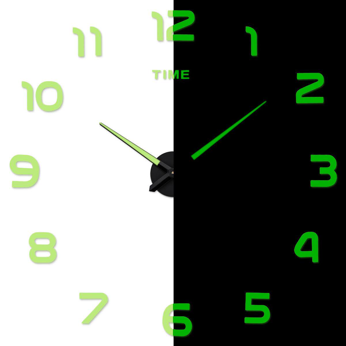 夜光立体数字挂钟创意家居产品客厅卧室装饰墙贴钟表diy clock钟