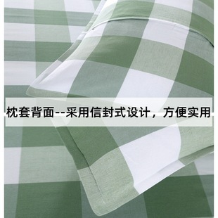 山东纯棉老粗布枕套加厚100I全棉枕头套学生宿舍成人家用 一对装