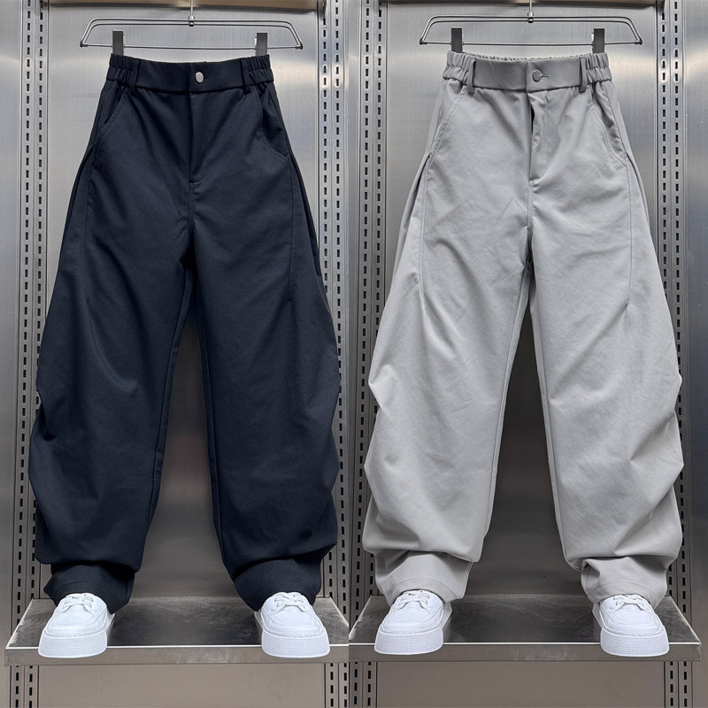 2026秋季新款潮牌美式高街宽松休闲裤男士百搭直筒阔腿运动裤潮男