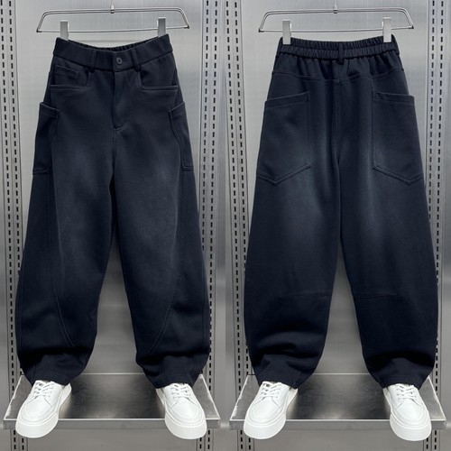 休闲裤男士2025秋冬加绒宽松休闲