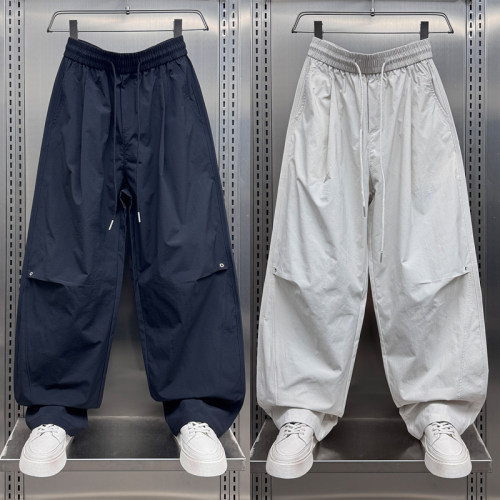 夏季薄款美式休闲裤男士宽松