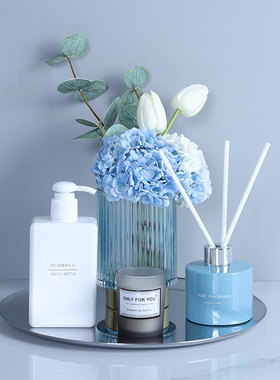 样板房卫生间浴室柜摆件洗手台洗漱套装托盘香薰饰品民宿公寓软装