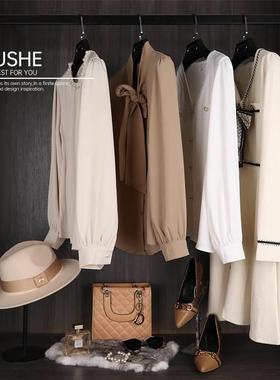 新元素 样板房衣帽间衣服装饰帽子包包高跟鞋女装陈列摆件软装